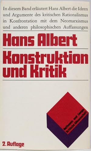 Bild des Verkufers fr Konstruktion und Kritik. Austze zur philosophie des kritischen Rationalismus. zum Verkauf von Antiquariat Richart Kulbach