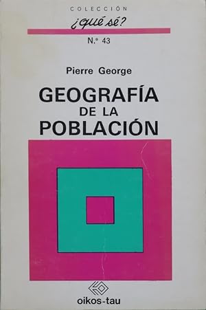 Imagen del vendedor de Geografa de la poblacin a la venta por Librera Alonso Quijano