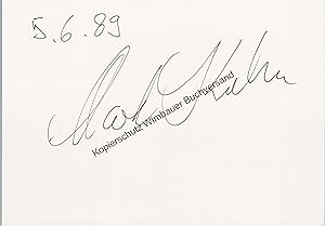 Immagine del venditore per Original Autogramm Mark Kuhn /// Autogramm Autograph signiert signed signee venduto da Antiquariat im Kaiserviertel | Wimbauer Buchversand