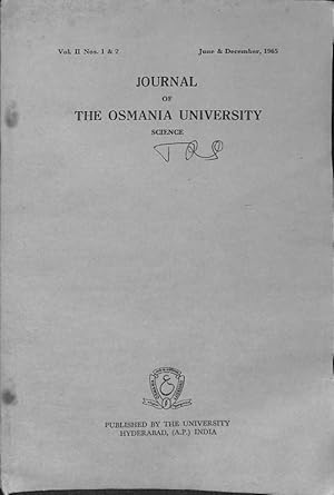 Seller image for Journal of the Osmania University Vol. II No. 1 & 2 for sale by Majestic Books