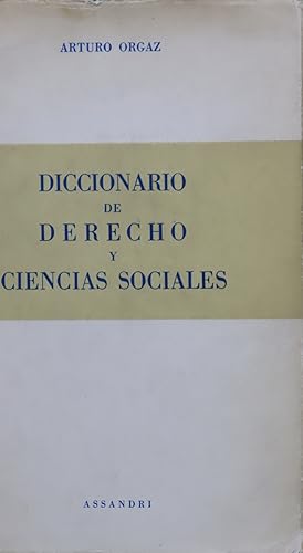 Imagen del vendedor de Diccionario de derecho y ciencias sociales a la venta por Librera Alonso Quijano