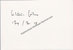 Bild des Verkufers fr Original Autogramm Klaus Guth /// Autograph signiert signed signee zum Verkauf von Antiquariat im Kaiserviertel | Wimbauer Buchversand