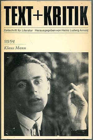 Seller image for Text + Kritik. Zeitschrift fr Literatur, No. 93/94. Klaus Mann for sale by Antikvariat Valentinska