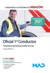 Oficial 1ª Conductor. Temario de materias específicas volumen 1. Comunidad Autónoma de Aragón