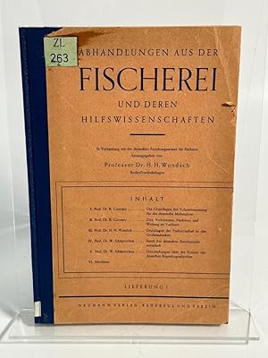 Image du vendeur pour Abhandlungen aus der Fischerei und deren Hilfswissenschaften. Lieferung I. mis en vente par Antiquariat Bookfarm