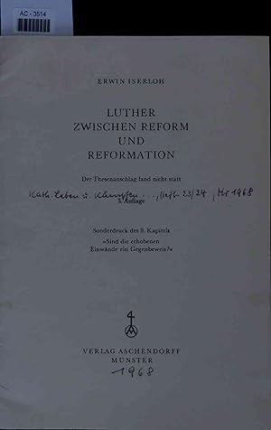 Bild des Verkufers fr Luther Zwischen Reform und Reformation. AC-3514 zum Verkauf von Antiquariat Bookfarm