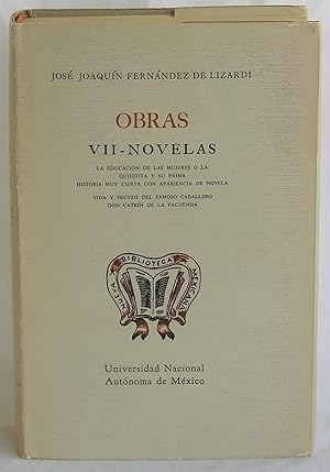 Bild des Verkufers fr Jos Joaqun Fernndez de Lizardi Obras VII - Novelas (Nueva Biblioteca Mexicana) zum Verkauf von Argyl Houser, Bookseller