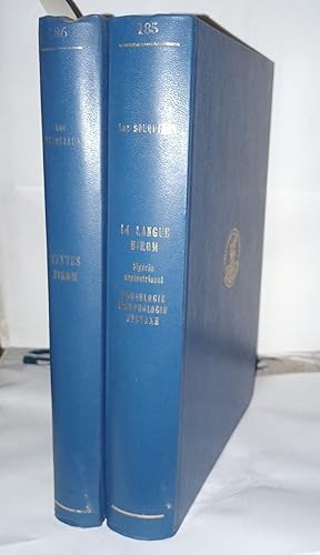 Imagen del vendedor de La langue birom (Nigria septentrional). Phonologie Morphologie Syntaxe. - Textes birom avec traduction et commentaires a la venta por Librairie Albert-Etienne