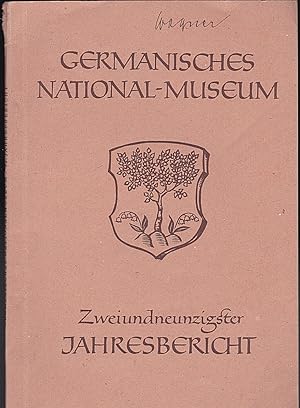 Image du vendeur pour Germanisches Nationalmuseum Zweiundneunzigster Jahresbericht mis en vente par Versandantiquariat Karin Dykes