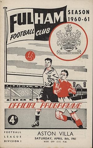 Image du vendeur pour FULHAM V ASTON VILLA 1960-61 FOOTBALL PROGRAMME mis en vente par Sportspages