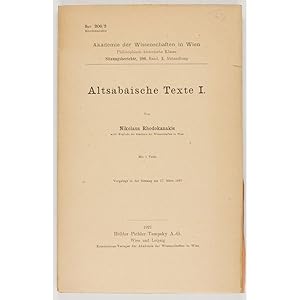 Altsabaische Texte I.