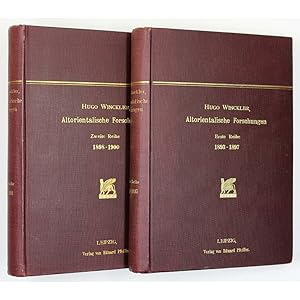 Altorientalische Forschungen. Erste Reihe. (I-VI. 1893-1897.); Zweite Reihe, 1898-1900. Two volumes.