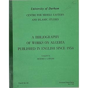 A bibliography of works on Algeria published in English since 1954.
