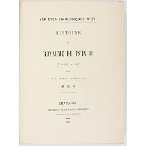 Histoire du Royaume de Ts'in. (777-207 av. J.-C.)