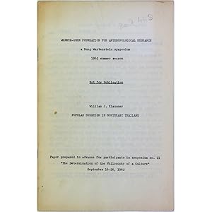 Immagine del venditore per Popular Buddhism in northeast Thailand. Paper prepared in advance for participants in symposium no.21, The determination of the philosophy of a culture. venduto da Books of Asia Ltd, trading as John Randall (BoA)