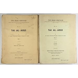 Taj Al-Arus. [Volumes 1 and 2 only] [Vol.1] Edited by Abdul Sattar Ahmad Farraj. Revised by a lit...