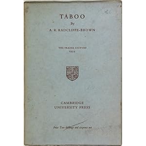 Taboo. The Frazer Lecture, 1939.