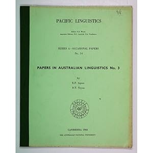 Seller image for Papers in Australian Linguistics No. 3. for sale by Books of Asia Ltd, trading as John Randall (BoA)