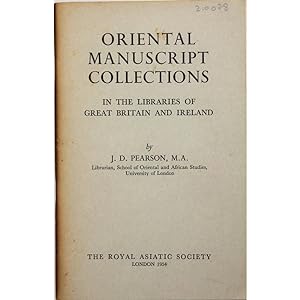 Oriental Manuscript Collections in the libraries of Great Britain and Ireland.