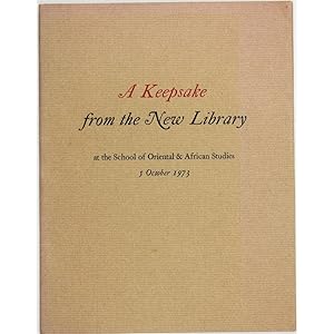 A Keepsake from the New Library at the School of Oriental & African Studies. 5 October 1973.