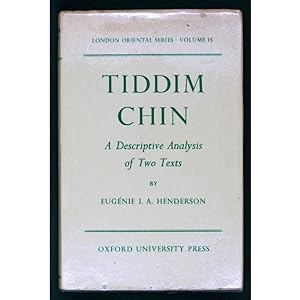Seller image for Tiddim Chin. A Descriptive Analysis of Two Texts. for sale by Books of Asia Ltd, trading as John Randall (BoA)