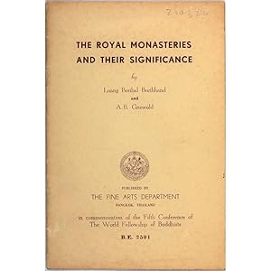 Seller image for The Royal Monasteries and their significance. for sale by Books of Asia Ltd, trading as John Randall (BoA)