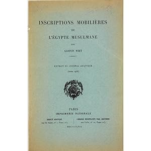 Inscriptions mobilières de l'Égypte Musulmane.