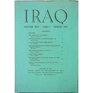 Iraq. Volume XXV, Part 1.