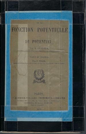 De La Fonction Potentielle Et Du Potentiel