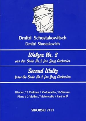 Bild des Verkufers fr SHOSTAKOVICH - Vals nº 2 de la Suite nº 2 para Violin (Violoncello) (Clarinete) (Trompeta) y Piano zum Verkauf von WeBuyBooks
