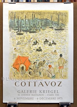 COTTAZOV Galerie Kriegel 1975, Affiche exposition Lithographie