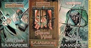 Seller image for FORGOTTEN REALMS: PATHS OF DARKNESS BOOKS: Book 1 The Silent Blade, Book 2 The Spine of the World, Book 4 Sea of Swords: Forgotten Realms Series for sale by Keener Books (Member IOBA)