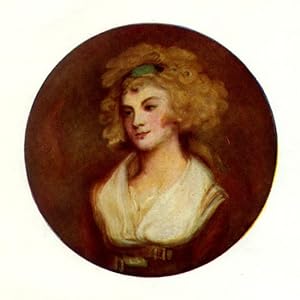 Portrait of The Farmers Daughter after George Romney,Vintage Color Print