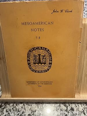 Imagen del vendedor de Mesoamerican Notes 7-8, Teotihuacan and After, Four Essays a la venta por TribalBooks