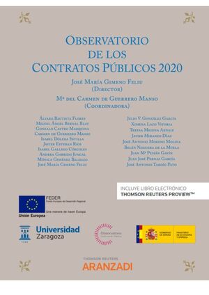 Image du vendeur pour OBSERVATORIO DE LOS CONTRATOS PBLICOS 2020 (PAPEL + E-BOOK) mis en vente par Antrtica