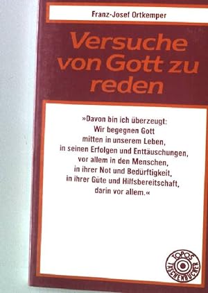 Immagine del venditore per Versuche von Gott zu reden. Topos-Taschenbcher ; Bd. 138 venduto da books4less (Versandantiquariat Petra Gros GmbH & Co. KG)