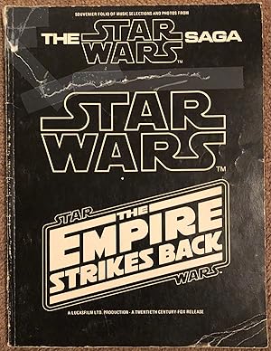 SOUVENIER FOLIO OF MUSIC SELECTIONS AND PHOTOS FROM " THE STAR WARS SAGA" STAR WARS * THE EMPIRE ...