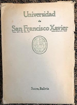 Immagine del venditore per Universidad de San Francisco Xavier: Enero-diciembre, 1946 venduto da Burke's Books