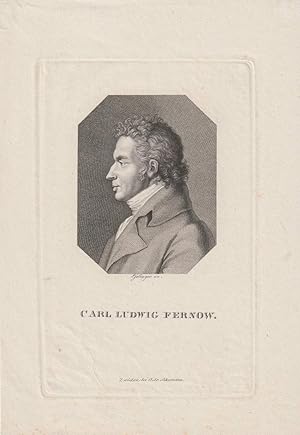 Imagen del vendedor de Carl Ludwig Fernow. Kupferstich-Portrt von Esslinger. a la venta por Antiquariat Dennis R. Plummer