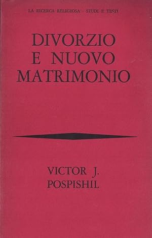 Seller image for Divorzio e nuovo matrimonio. Contributo a un rinnovamento teologico for sale by MULTI BOOK