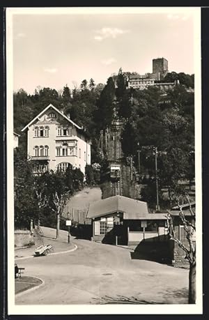 Ansichtskarte Durlach, Bergbahn mit Turmberg