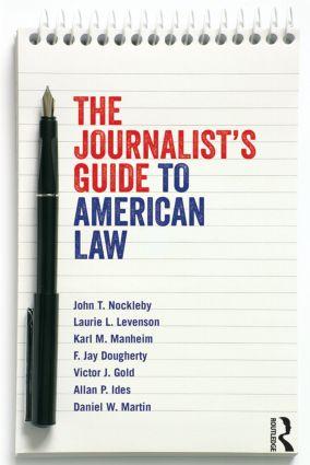 Bild des Verkufers fr The Journalist\ s Guide to American Law zum Verkauf von moluna