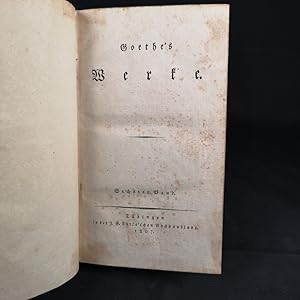 Bild des Verkufers fr Goethe s Werke. Sechster Band. Iphigenie auf Tauris/ Torquato Tasso/ Die natrliche Tochter. zum Verkauf von ANTIQUARIAT Franke BRUDDENBOOKS