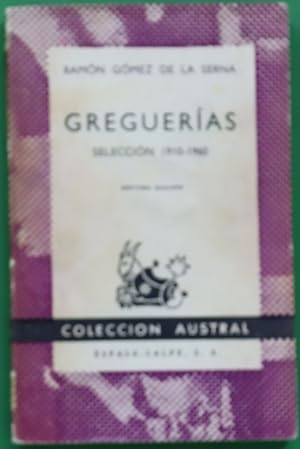 Bild des Verkufers fr Gregueras Seleccin 1910-1960 zum Verkauf von Librera Alonso Quijano