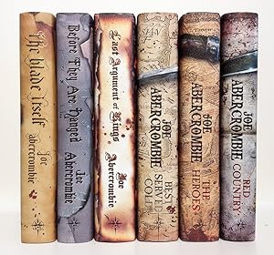 Seller image for The First Law Series (6x Hardcovers) - 1st Printings (Gollancz Re-issued 22) - The Blade Itself - Before They are Hanged - The Last Argument of Kings - Best served Cols - Heroes - Red Country all signed to a publishers Bookplate for sale by UKBookworm