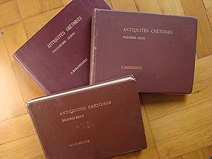 Image du vendeur pour Antiquites Cretoises (3 Volume Set, complete) mis en vente par CRIVELLI-BOOKS