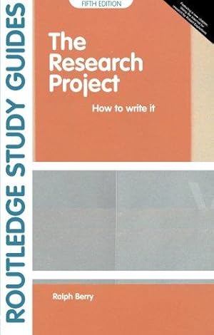 Imagen del vendedor de Research Project How to Write it (Routledge Study Guides) a la venta por WeBuyBooks