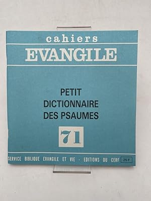 Bild des Verkufers fr Petit dictionnaire des psaumes zum Verkauf von LIBRAIRIE GIL-ARTGIL SARL