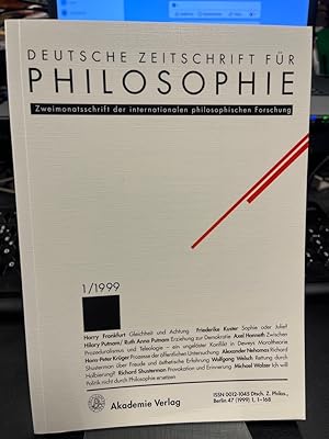 Bild des Verkufers fr Deutsche Zeitschrift fr Philosophie 1999 47. Jahrgang Heft 1. Schwerpunkt: Bildung, Moral und Untersuchung - John Dewey in der Diskussion. Zweimonatsschrift der internationalen philosophischen Forschung. zum Verkauf von Altstadt-Antiquariat Nowicki-Hecht UG