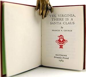 Imagen del vendedor de Yes, Virginia, There Is a Santa Claus a la venta por Bromer Booksellers, Inc., ABAA